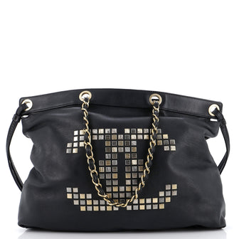 Chanel Mosaic CC Tote Studded Leather Large