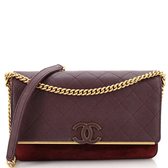 Chanel Lady Coco Flap Bag Quilted Caviar and Suede Medium