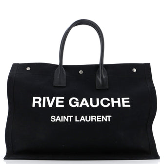 Saint Laurent Rive Gauche Shopper Tote Camo Canvas Large
