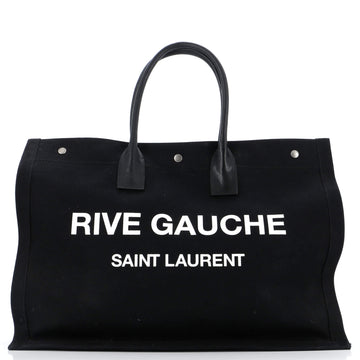 Saint Laurent Rive Gauche Shopper Tote Camo Canvas Large