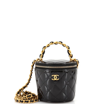 Chanel Afternoon Tea Vanity Bucket Bag Quilted Patent