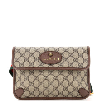 Gucci Neo Vintage Flap Belt Bag GG Coated Canvas