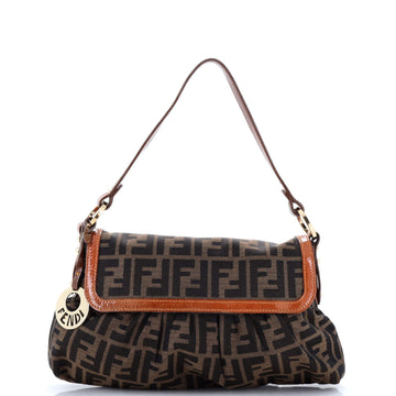 Fendi Chef Flap Bag Zucca Canvas Small