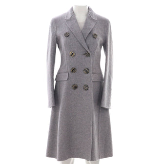 Burberry Women's Double Breasted Long Coat Cashmere