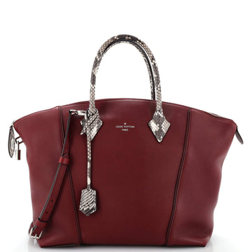 Louis Vuitton Soft Lockit Handbag Leather with Python MM