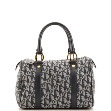 Christian Dior Vintage Trotter Boston Bag Diorissimo Canvas Small