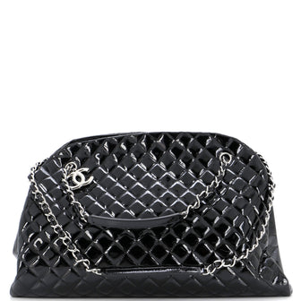 Chanel Just Mademoiselle Bag Quilted Patent Maxi