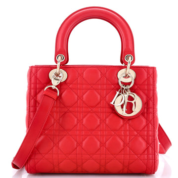 Christian Dior Lady Dior Bag Cannage Quilt Lambskin Medium