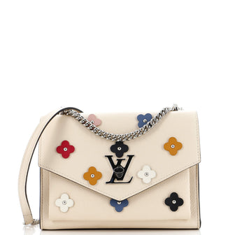 Louis Vuitton Mylockme Handbag Flower Embellished Leather BB