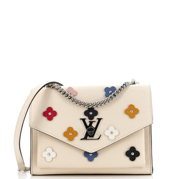 Louis Vuitton Mylockme Handbag Flower Embellished Leather BB