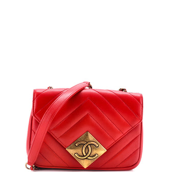 Chanel Pyramid CC Flap Bag Chevron Lambskin Mini