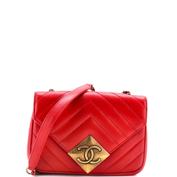 Chanel Pyramid CC Flap Bag Chevron Lambskin Mini