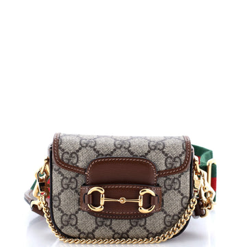 Gucci Horsebit 1955 Flap Wallet with Strap GG Coated Canvas