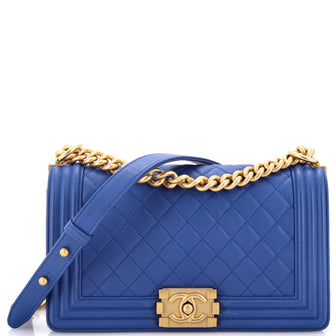Chanel Boy Flap Bag Quilted Lambskin Old Medium
