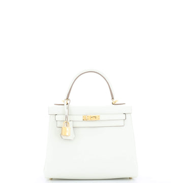Hermes Kelly Handbag Light Togo with Gold Hardware 25