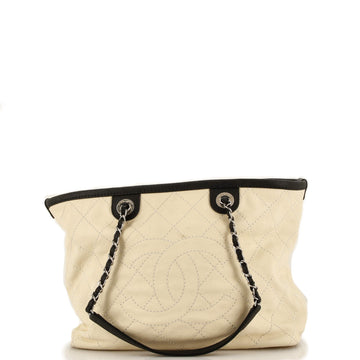 Chanel CC Daily Shopping Tote Quilted Caviar Small