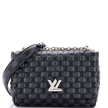 Louis Vuitton Twist Handbag Damier Quilted Calf Leather MM
