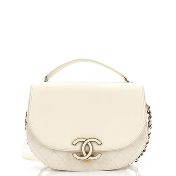 Chanel Coco Curve Flap Messenger Calfskin and Quilted Goatskin Medium