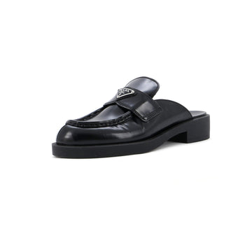 Prada Women's Triangle Logo Slide Mules Leather