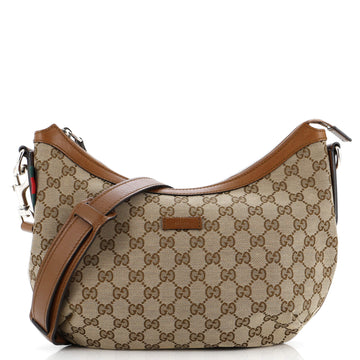 Gucci Half  Moon Crossbody GG Canvas Medium