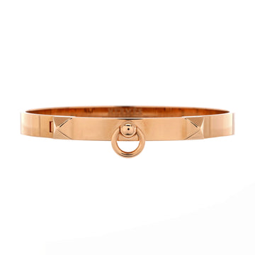 Hermes Collier de Chien Bracelet 18K Rose Gold Small