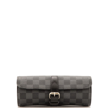 Louis Vuitton 3 Watch Case Damier Graphite