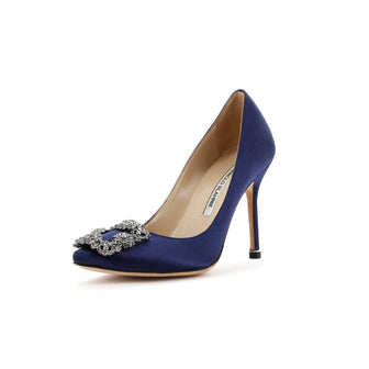Manolo Blahnik Women's Hangisi Pumps Satin 105