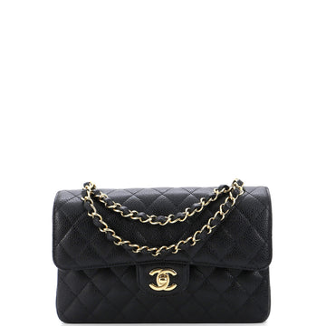 Chanel Classic Double Flap Bag Quilted Caviar Small