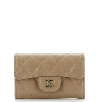 Chanel Classic Flap Card Case Quilted Caviar