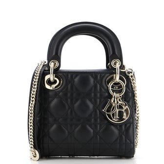Christian Dior Lady Dior Bag Cannage Quilt Lambskin Mini