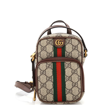 Gucci Ophidia Top Handle Crossbody Bag GG Coated Canvas Mini