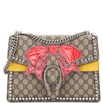 Gucci Dionysus Bag Crystal Embellished GG Coated Canvas Medium