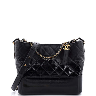 Chanel Gabrielle Hobo Quilted Goatskin and Patent Medium