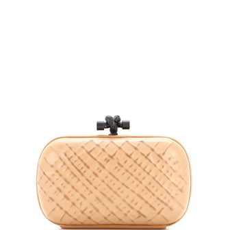 Bottega Veneta Box Knot Clutch Ricamo Rete Leather Small