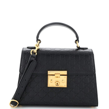 Gucci Padlock Top Handle Bag Guccissima Leather Small