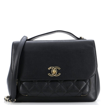 Chanel Business Affinity Flap Bag Quilted Caviar Large