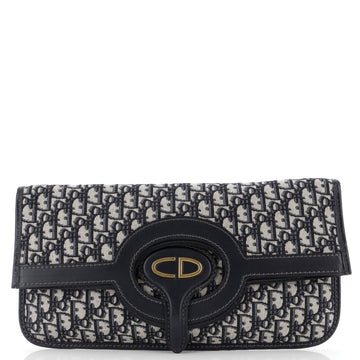 Christian Dior Fold Over Clutch Oblique Canvas