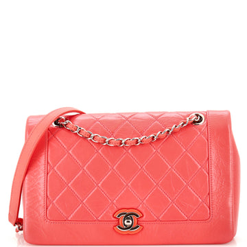 Chanel Bi Vintage Full Flap Bag Quilted Crumpled Calfskin Medium