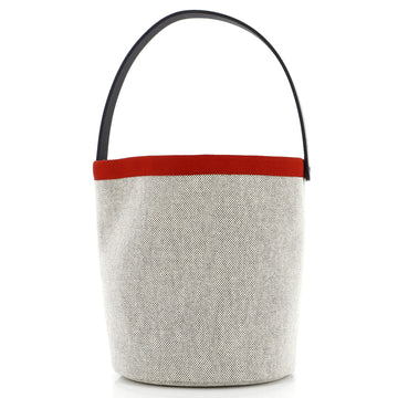 Hermes Petit H Bucket Bag Canvas