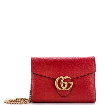 Gucci GG Marmont Chain Wallet Leather Mini