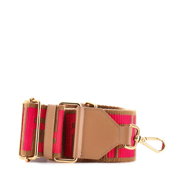 Fendi Strap You Shoulder Strap Zucca Canvas with Leather