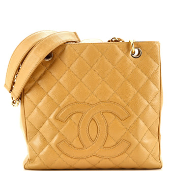 Chanel Petite Shopping Tote Quilted Caviar