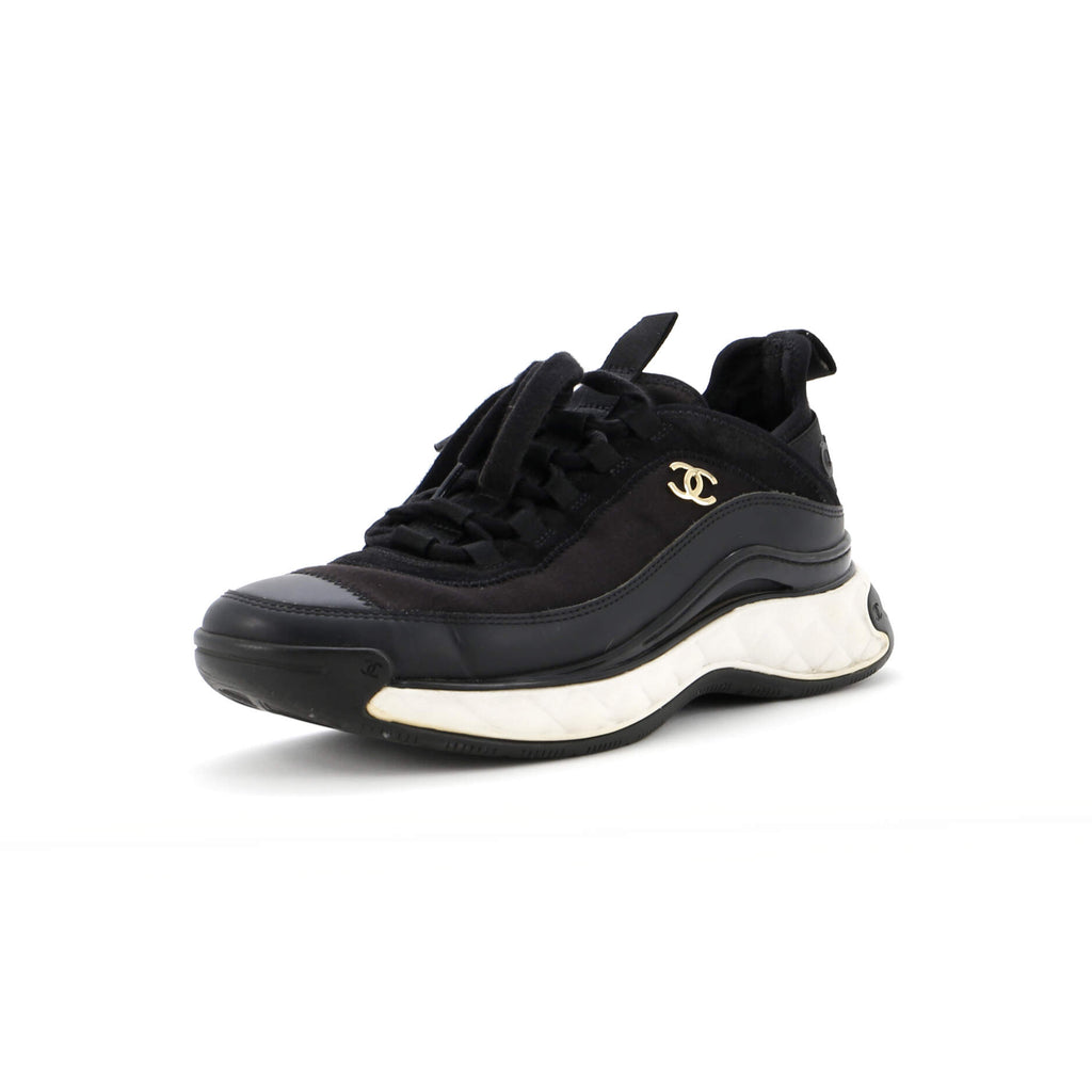 Women's CC Cap Toe Logo Sneakers Suede and ...