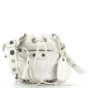 Balenciaga Le Cagole Giant Studs Bucket Bag Leather XS