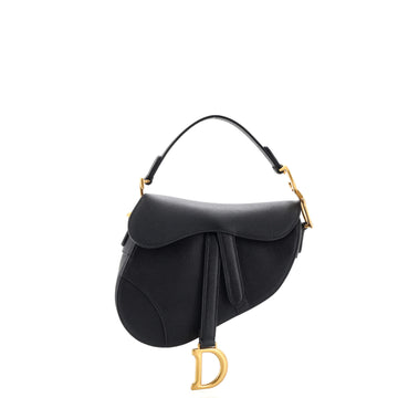 Christian Dior Saddle Handbag Leather Mini