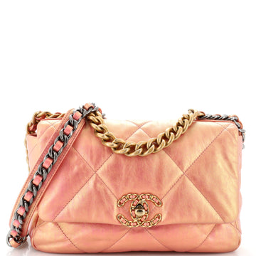 Chanel 19 Flap Bag Quilted Iridescent Calfskin Medium