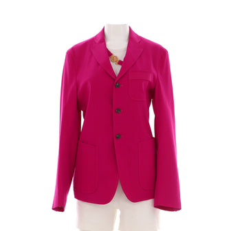 Versace Men's Medusa Harness Single Breasted Blazer Cotton and Wool Blend