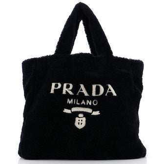 Prada Logo Tote Terry Cloth