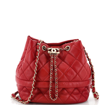 Drawstring Bag Chanel Red Bucket Bag Chanel Mini Drawstring Bucket