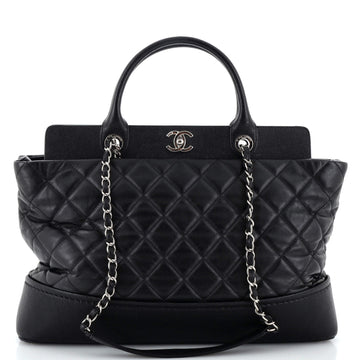 Chanel Be CC Tote Quilted Calfskin with Caviar Large